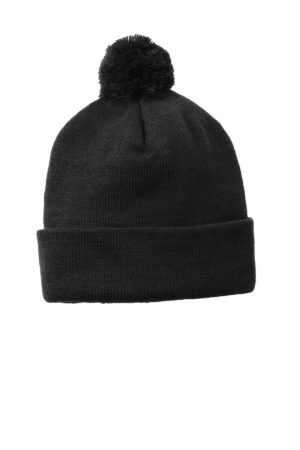 Sport-Tek  ®  Solid Pom Pom Beanie