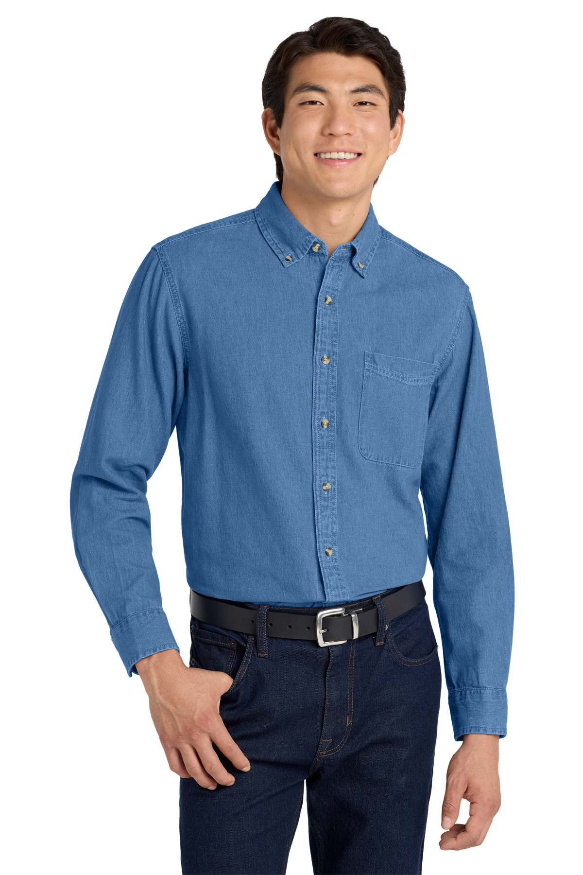 Port Authority ®  Tall Long Sleeve Denim Shirt