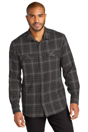 Port Authority ®  Long Sleeve Ombre Plaid Shirt