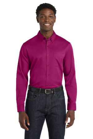 Port Authority ®  Long Sleeve SuperPro React ™  Twill Shirt