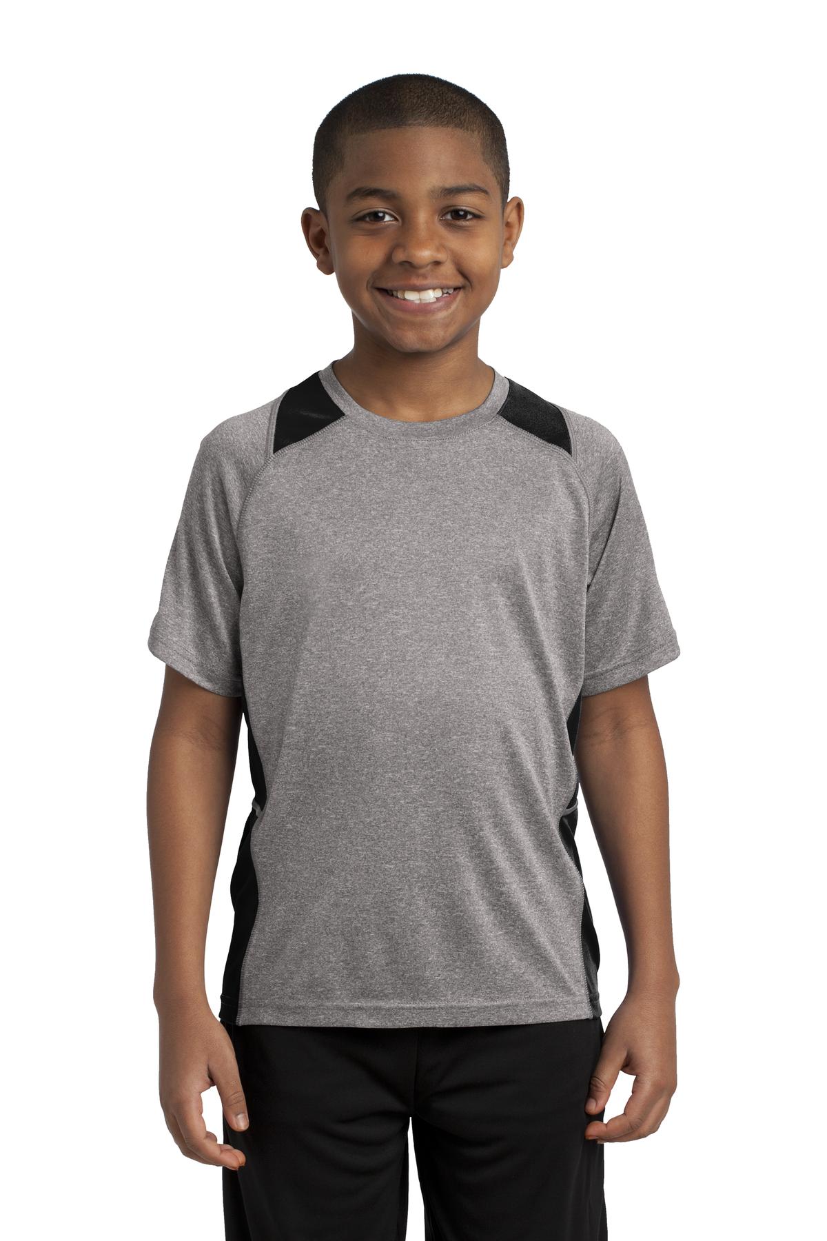 Sport-Tek ®  Youth Heather Colorblock Contender ™  Tee