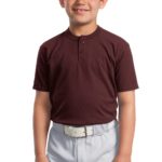 DISCONTINUED  Sport-Tek ®  Youth Short Sleeve Henley - 
