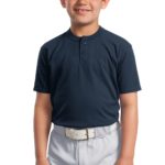 DISCONTINUED  Sport-Tek ®  Youth Short Sleeve Henley - 