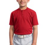 DISCONTINUED  Sport-Tek ®  Youth Short Sleeve Henley - 